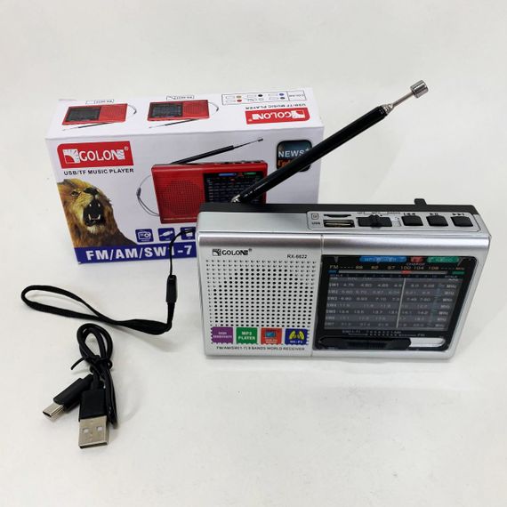 Радио портативное переносное MP3 USB Golon RX-6622, Плеер мп3 с радио фм, Радиоприемники фм FJ-94 | Зображення 6