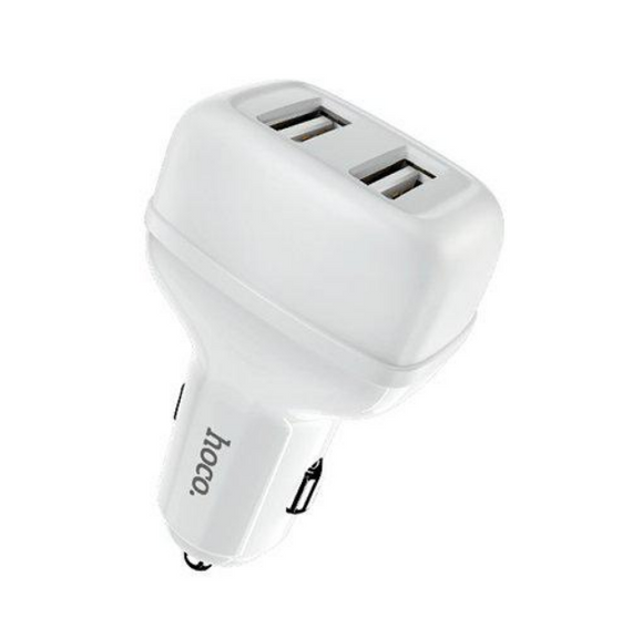 Автомобільний зарядний пристрій Hoco Z36 2.4A 2xUSB - White | Зображення 1