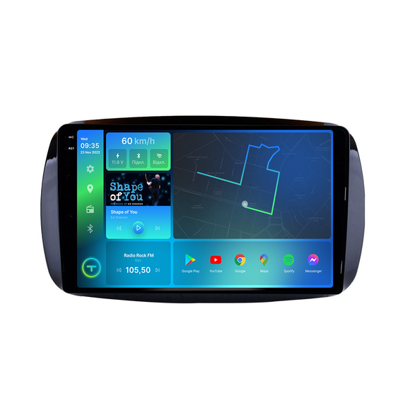 Штатна магнітола Torssen 2K Smart ForTwo 3 18+ F9432 4G Carplay DSP | Зображення 1