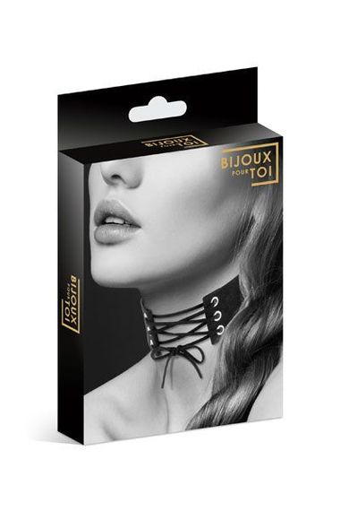 Чокер со шнуровкой Bijoux Pour Toi - LACET, экокожа | Зображення 2