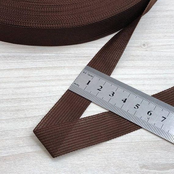 Тесьма окантувальна (лямівка) 20мм/100м тип 4 коричневий | Зображення 2