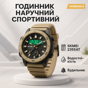 Оригінальний чоловічий годинник SKMEI, Електронний вологозахищений наручний годинник XY-53