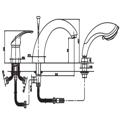 Змішувач для ванни Haiba MARS 022 (HB0790) | Зображення 1