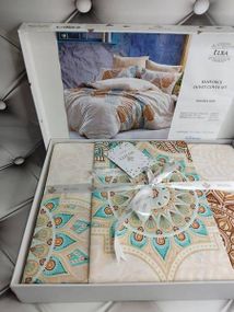 Постельное белье Belizza Elba Ранфорс Хлопок Евро размер (простынь трикотаж на резинке)