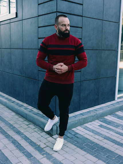 Кофта лінія бордо S | Зображення 4