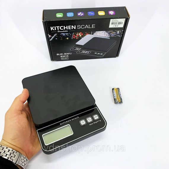 Кухонні ваги з функцією скидання тари, Цифрові ваги для вимірювання інгредієнтів харчові KL-85 | Зображення 1