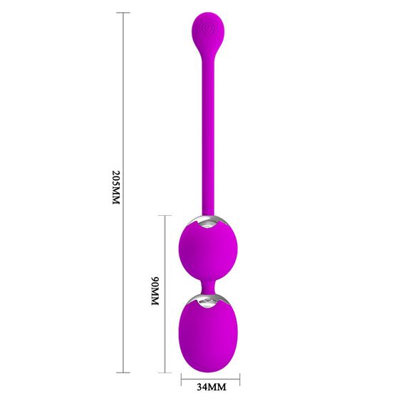 Вагинальные виброшарики - Pretty Love Willie Vibrating Kegel Balls Purple Sex Aura | Зображення 3