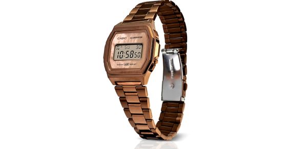 Жіночі вінтажні наручний годинник Casio оригінал Японія Collection A1000RG-5EF зі сталевим браслетом | Зображення 4