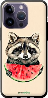 Чохол на iPhone 14 Pro Max Єнотик з кавуном "4605b-2667-2448"