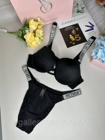 Комплект белья Виктория Сикрет | Женский комплект нижнего белья Victoria’s Secret Rhinestone со стразами L,