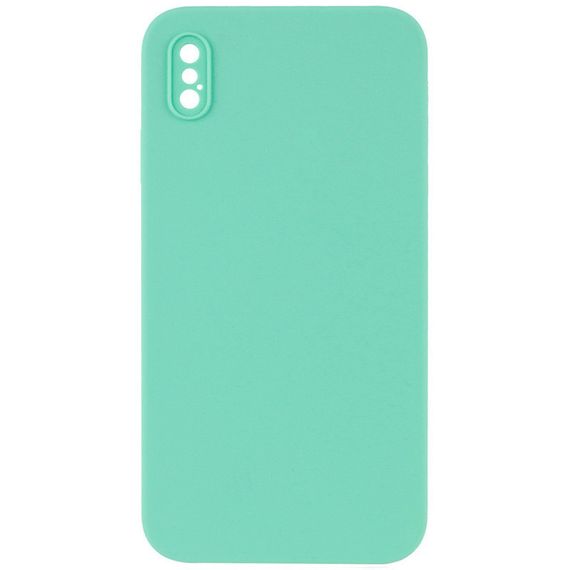 Чохол Silicone Case Square Full Camera Protective (AA) NOLOGO для Apple iPhone XS Max (6.5") Бірюзовий / Turquoise