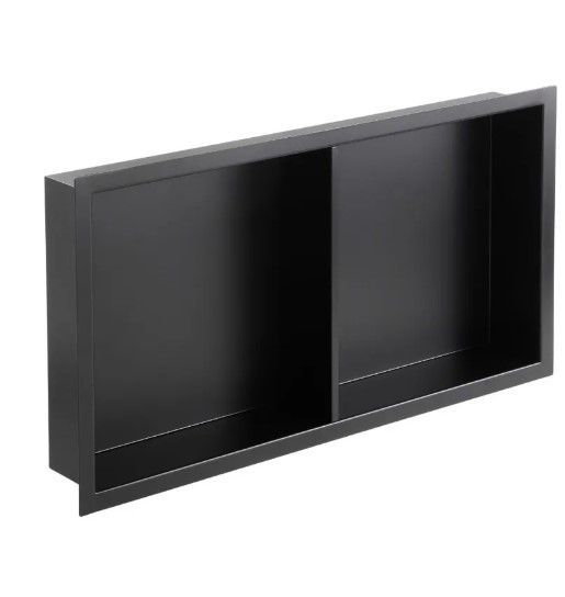 Полиця-ніша для ванної кімнати Mixxus Premium NICHE-0103 BLACK із нержавіючої сталі SUS304 (MI6682)