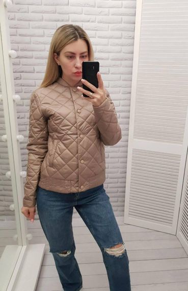 Куртка з ефектом стьобання, арт.310, кава з молоком | Зображення 2