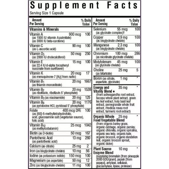 Вітамінно-мінеральний комплекс Bluebonnet Nutrition Maxi ONE 30 Veg Caps | Зображення 1