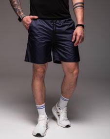 Мужские легкие шорты из плащевки внутри с сеткой RA2040, цвет синий, размер L