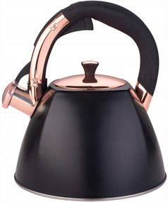 Чайник Kamille Whistling Kettle Black&Rose 3л з нержавіючої сталі зі свистком