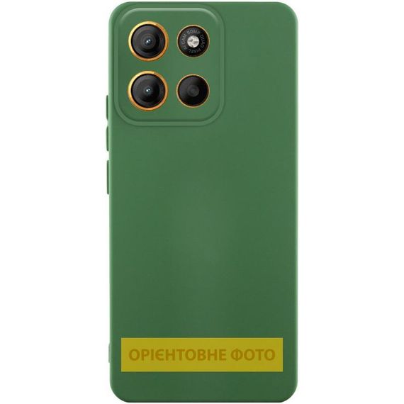 Чохол Silicone Cover Ummi Lakshmi Full Camera (AA) для Motorola Moto G35 Зелений / Dark green