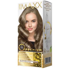 Краска MAXX Deluxe для волос 8.1 Попелистая светло-русая 50 мл+50 мл+10 мл
