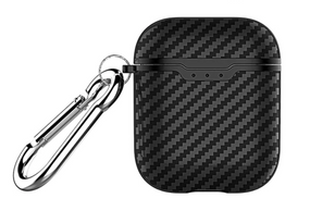 Силиконовый чехол Primo Carbon Fiber для AirPods 2 - Black