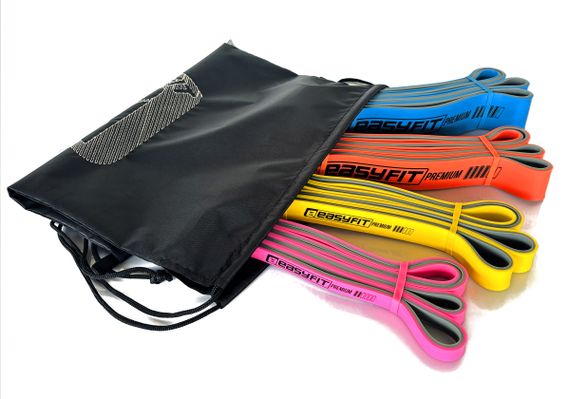 Набір двошарових гумок для підтягування EasyFit Premium 7-63 кг (4 шт) (EF-7634s) | Зображення 2