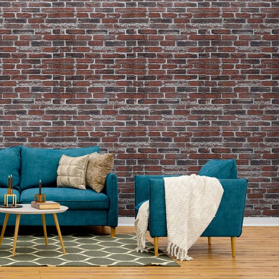 Самоклеюча 3D панель 700х770х3мм Червона Катеринославська цегла (43-3) SW-00001164 | Зображення 4