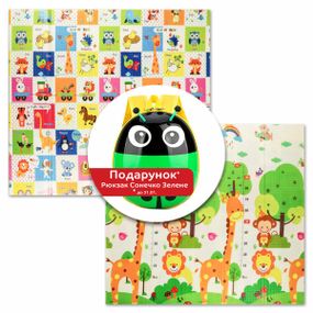 Розвиваючий термокилимок дитячий "Зростомір | Тварини зі словами" 180х200х0.8см (266) SW-00000893