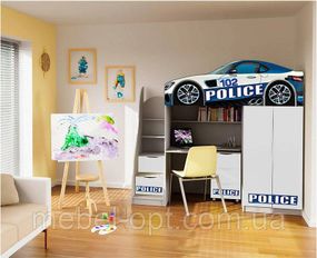 Детская кровать-чердак Bed-Room №1 Police, спальное место 1700х800 мм