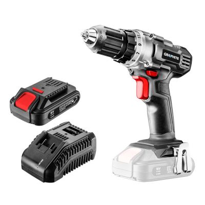 Шуруповерт Graphite Energy+ 18V 1х2Ah, 44Нм, 0-350/0-1250об/мин (58G000-SET1)