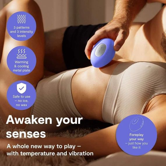 Клиторальный вибратор We-Vibe Temp Lavender Blue с функцией нагрева и охлаждения, синий Sex Aura | Зображення 8