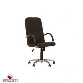 Кресло Новый Стиль MANAGER steel chrome (Экокожа)