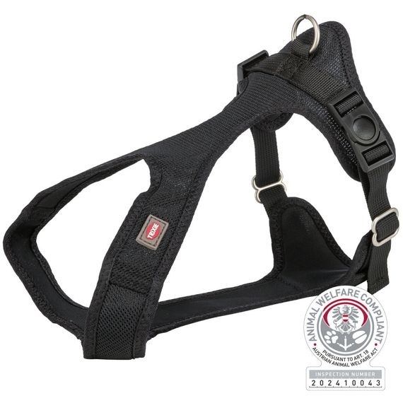 Шлея Trixie для собак Soft м_яка нейлон чорна розмір XXS-XS 28-40 см/15 мм | Зображення 1