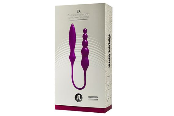 Двосторонній вібратор Adrien Lastic AD-2X з пультом LRS | Зображення 1