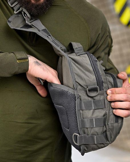 Тактична сумка нагрудна laser grey ПП4626 | Зображення 1