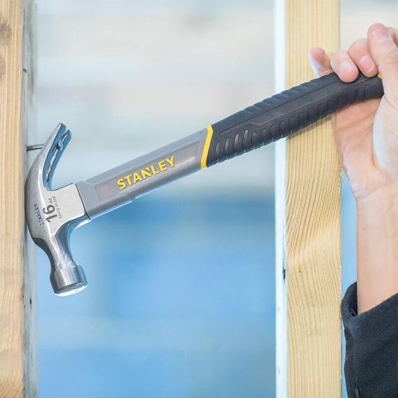 Молоток Fiberglass с весом головки 450 г, с загнутым гвоздодером. STANLEY STHT0-51309 | Зображення 3