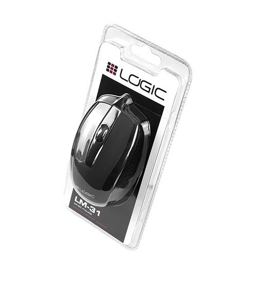 Мишка  LogicConcept LM-31, бездротова, 1200dpi, 3кн., USB, чорна | Зображення 3