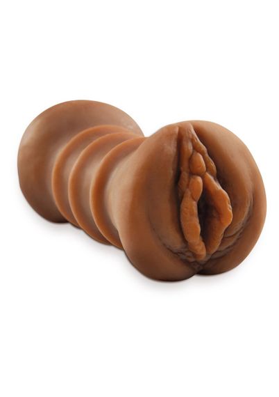 Мастурбатор реалістичний з двома отворами Pipedream Extreme, коричневий, 15 х 6.5 см Sex Aura | Зображення 1