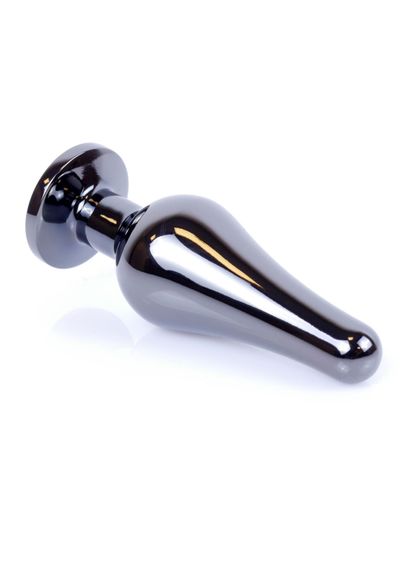 Анальна пробка - Jewellery Dark Silver BUTT PLUG- Black | Зображення 3
