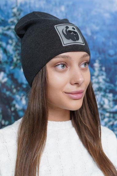 Шапка «Cool panda» (6034-1) графит