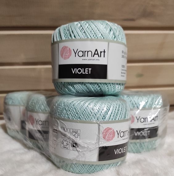 Пряжа YarnArt Violet номер цвета 4939 хлопок пряжа ярнарт виолет | Зображення 2