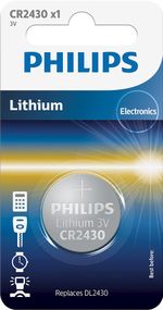 Philips Батарейка літієва CR 2430 блістер, 1 шт (CR2430/00B)