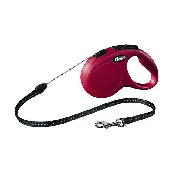 Рулетка Flexi New Classic S, трос 5 м, червоний