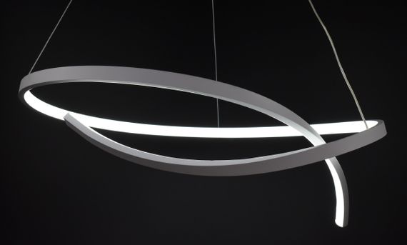 Люстра світлодіодна підвісна LED світильник для квартири на стелю лед 26974 Білий 40-200х60х60 см. | Зображення 5