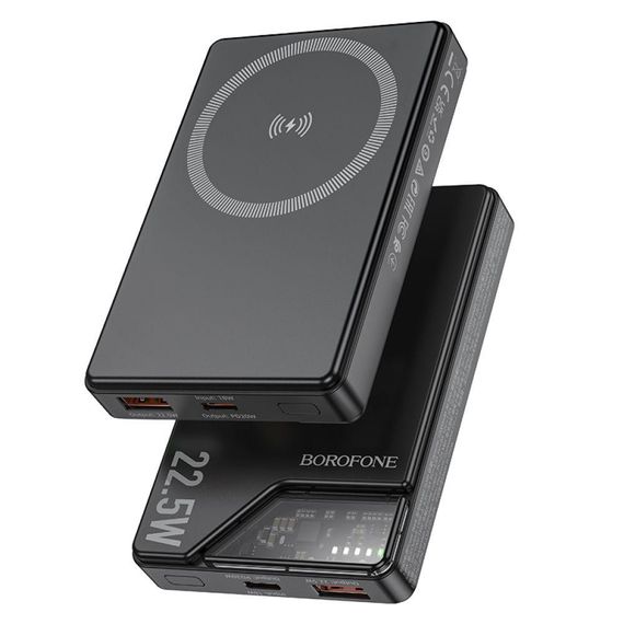 Універсальна Мобільна Батарея Power Bank Borofone BJ49 Astute 22.5W+PD20W magnetic 10000mAh Колір Чорний