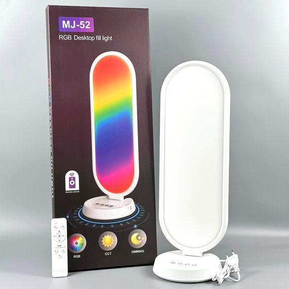 Світлодіодна LED лампа Desktop Fill light MJ-52 CCT+RGB з пультом 3000-6500K (для блогерів та візажистів) (66,0*19,0cm) | Зображення 1