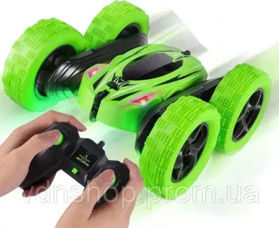 Машинка перевертень всюдихід трюкова на радіокеруванні Ydjia Stunt Car D828 Green | Зображення 5