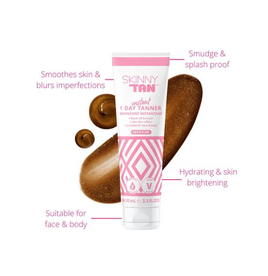 Зволожуючий бронзер для тіла Skinny TAN 1 Day Instant Tanner 100ml | Зображення 2