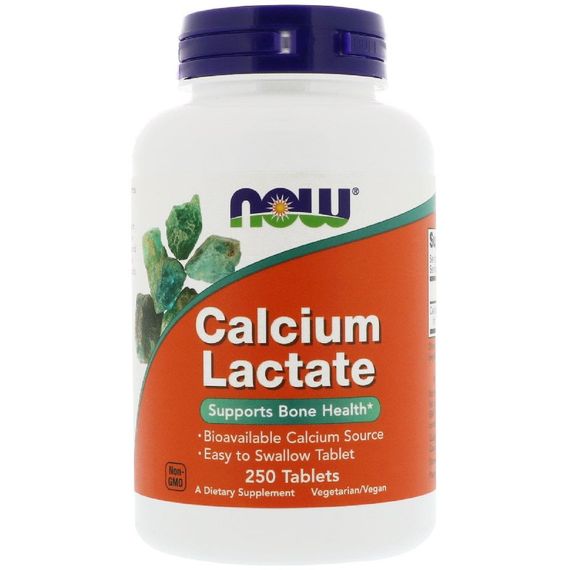Кальцій NOW Calcium Lactate 250 tabs