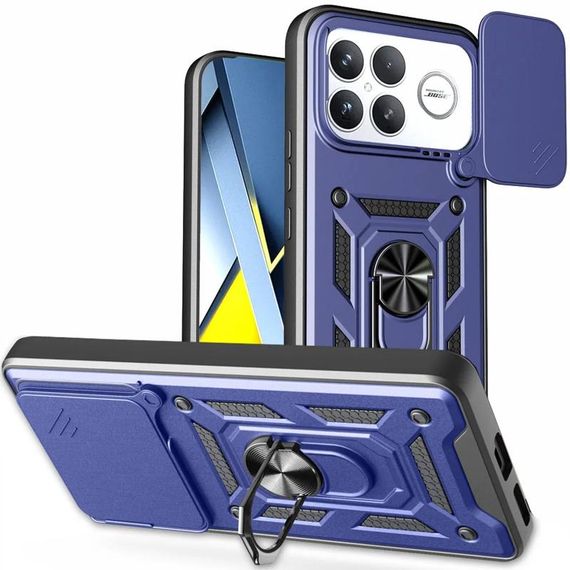 Чохол Ummi Camshield Serge Ring для Xiaomi Poco F8 Ultra Синій / Navy