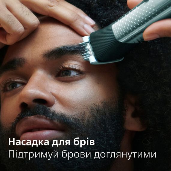 Тример Philips Series 9000, для бороди, вусів, голови та тіла, акум., насадок-13, сталь, сірий (MG9530/15) | Зображення 9