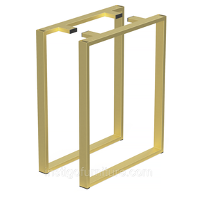 Комплект опор для столу з металу 600×110mm, H=730mm (профільна труба: 50x20mm) Золото